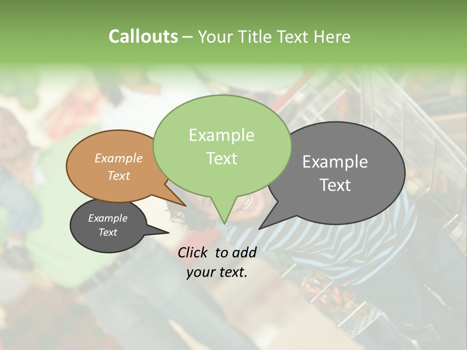 A Young Boy Standing In Front Of A Shopping Cart PowerPoint Template