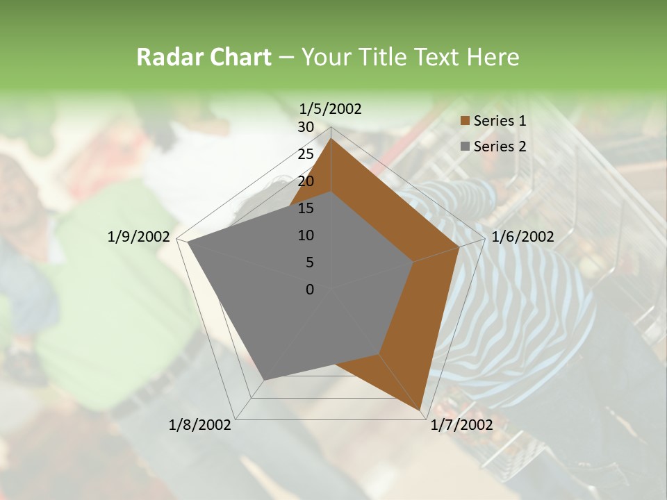 A Young Boy Standing In Front Of A Shopping Cart PowerPoint Template
