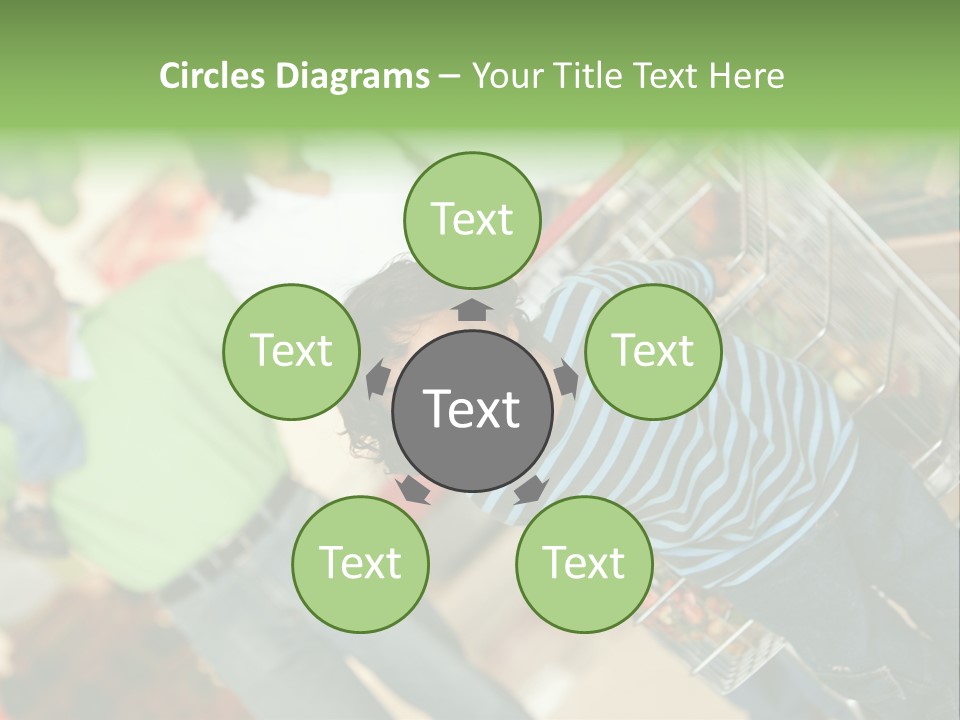 A Young Boy Standing In Front Of A Shopping Cart PowerPoint Template