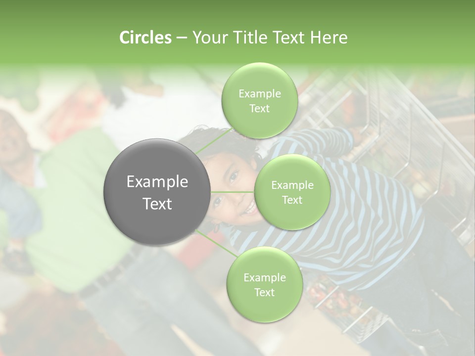 A Young Boy Standing In Front Of A Shopping Cart PowerPoint Template