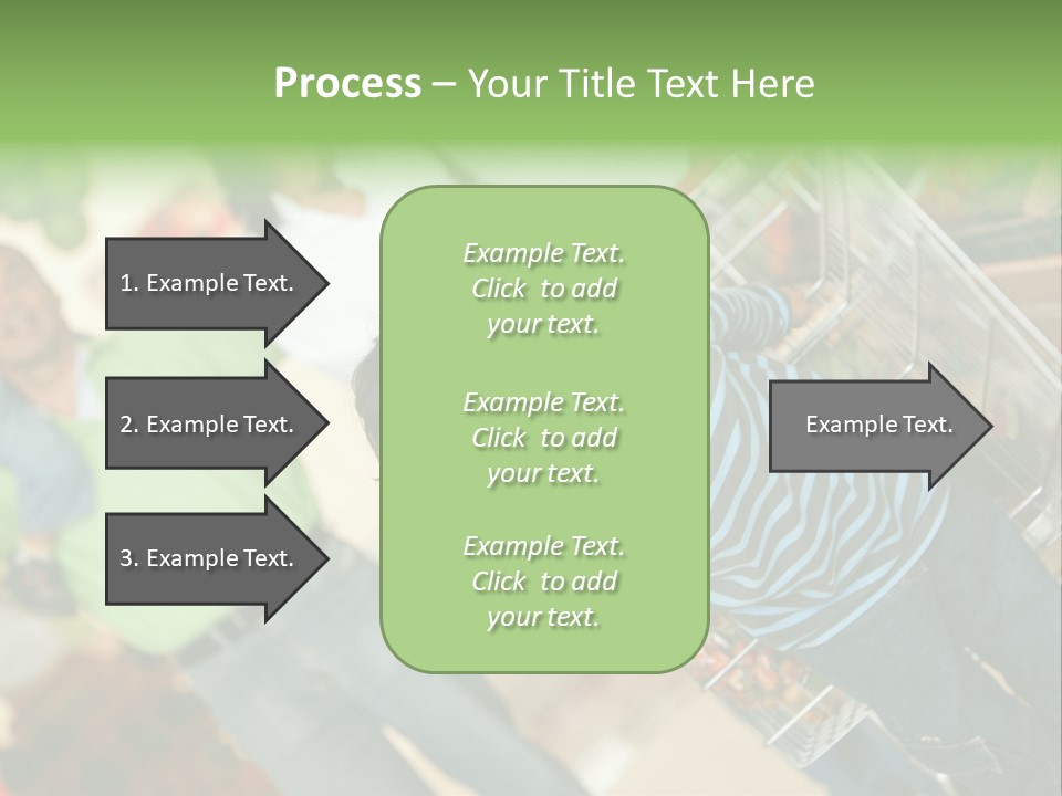A Young Boy Standing In Front Of A Shopping Cart PowerPoint Template