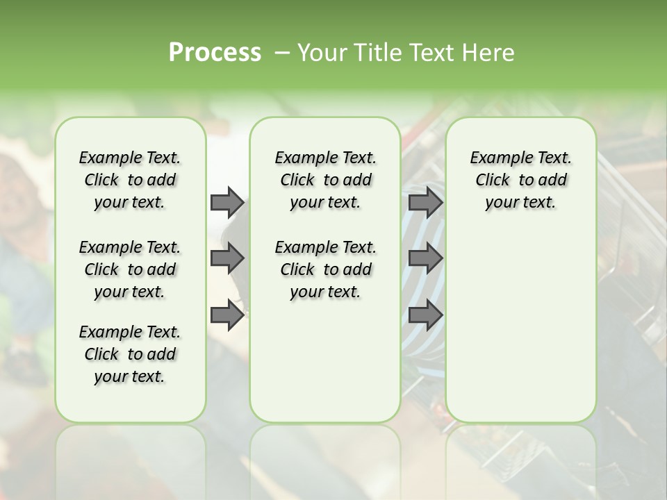 A Young Boy Standing In Front Of A Shopping Cart PowerPoint Template