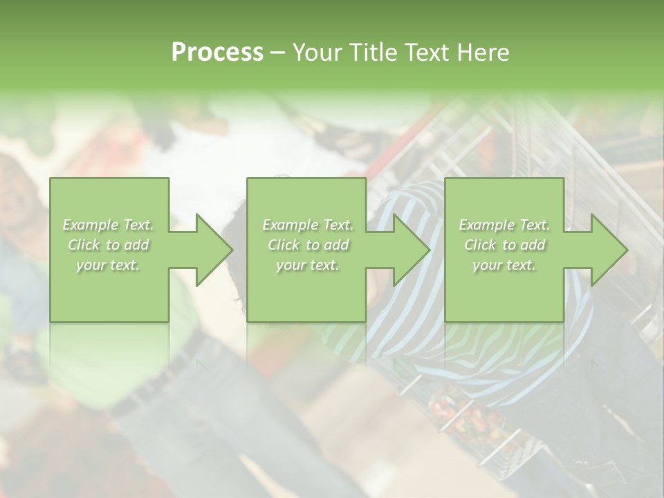 A Young Boy Standing In Front Of A Shopping Cart PowerPoint Template