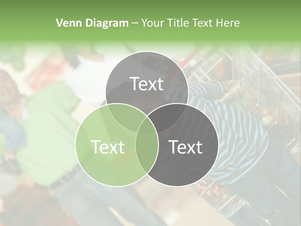 A Young Boy Standing In Front Of A Shopping Cart PowerPoint Template