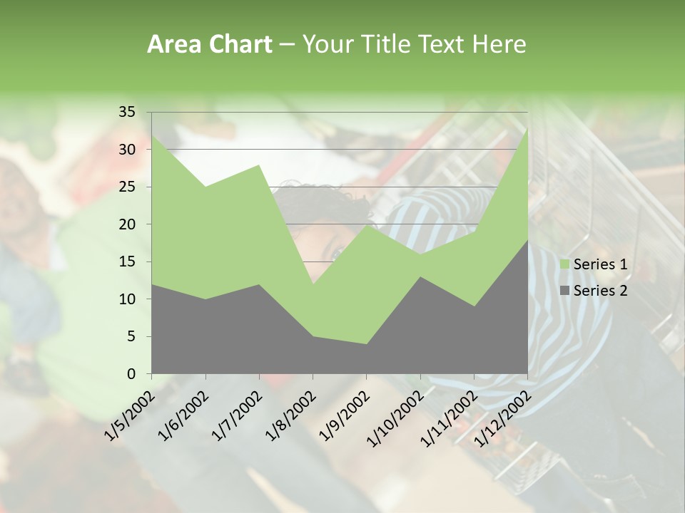 A Young Boy Standing In Front Of A Shopping Cart PowerPoint Template