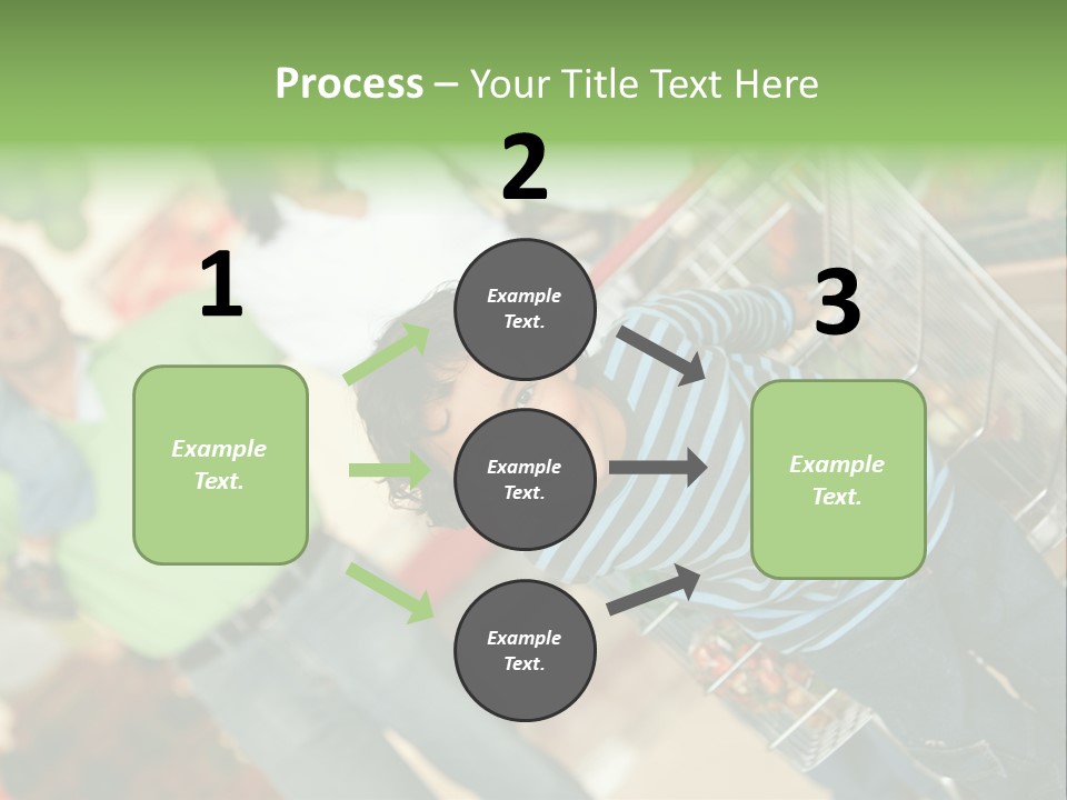 A Young Boy Standing In Front Of A Shopping Cart PowerPoint Template