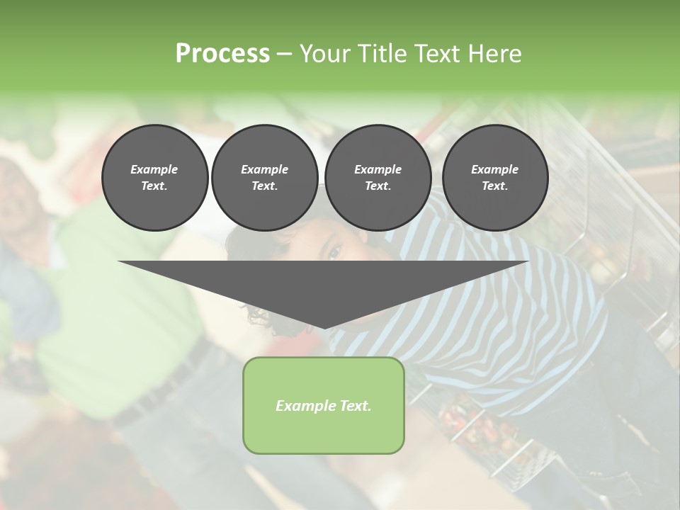 A Young Boy Standing In Front Of A Shopping Cart PowerPoint Template