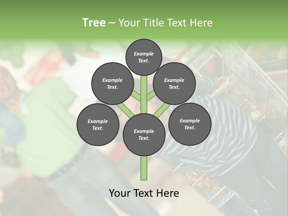 A Young Boy Standing In Front Of A Shopping Cart PowerPoint Template