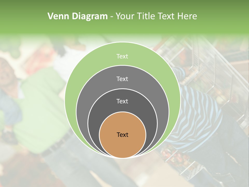 A Young Boy Standing In Front Of A Shopping Cart PowerPoint Template