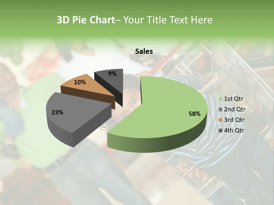 A Young Boy Standing In Front Of A Shopping Cart PowerPoint Template