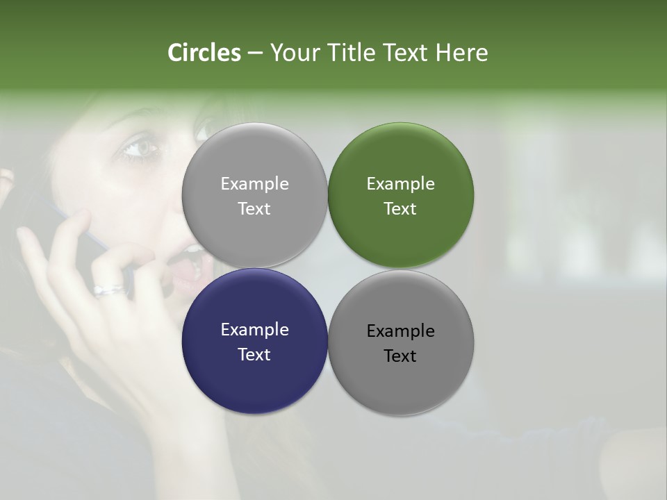 A Woman Talking On A Cell Phone In A Car PowerPoint Template