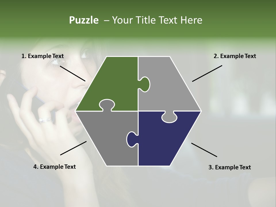 A Woman Talking On A Cell Phone In A Car PowerPoint Template