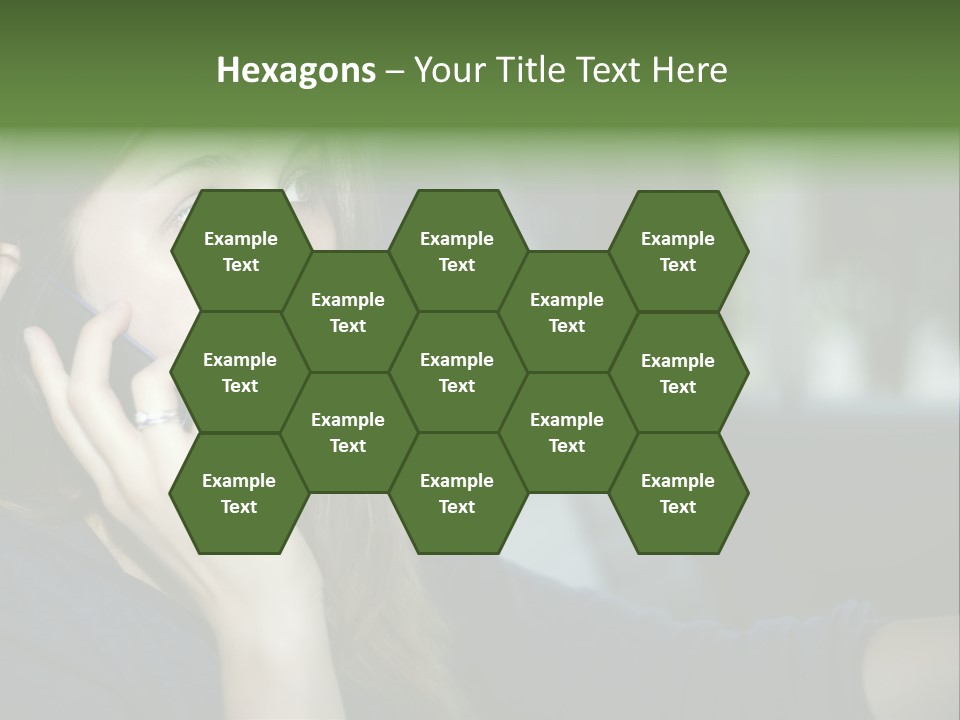 A Woman Talking On A Cell Phone In A Car PowerPoint Template