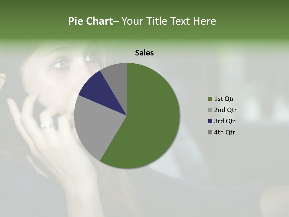 A Woman Talking On A Cell Phone In A Car PowerPoint Template