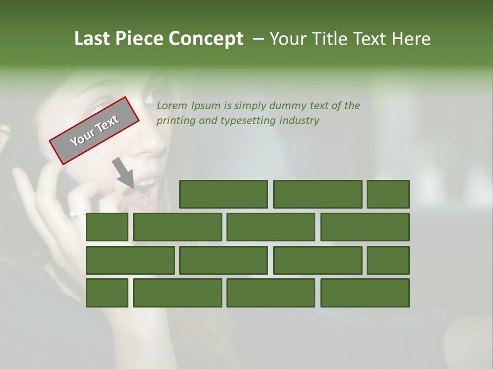 A Woman Talking On A Cell Phone In A Car PowerPoint Template