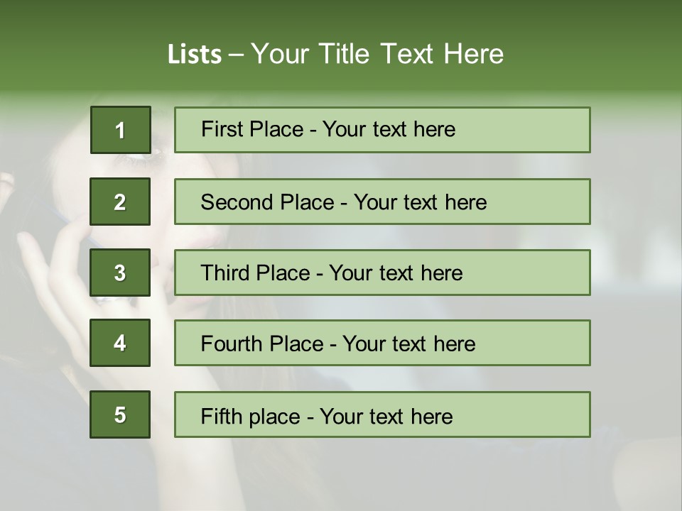 A Woman Talking On A Cell Phone In A Car PowerPoint Template