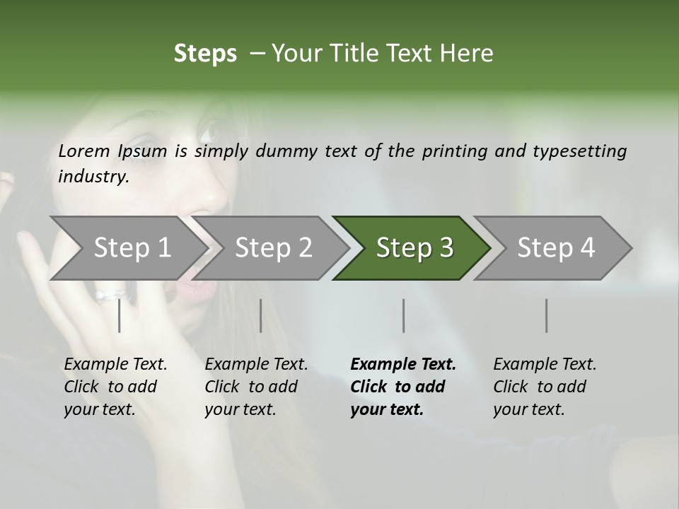 A Woman Talking On A Cell Phone In A Car PowerPoint Template