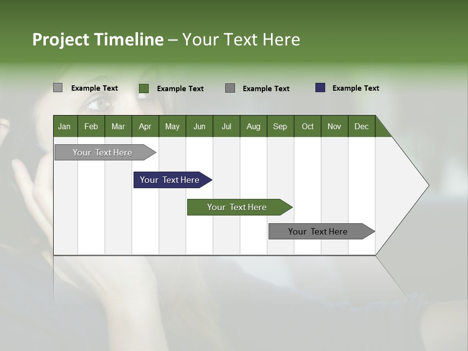 A Woman Talking On A Cell Phone In A Car PowerPoint Template
