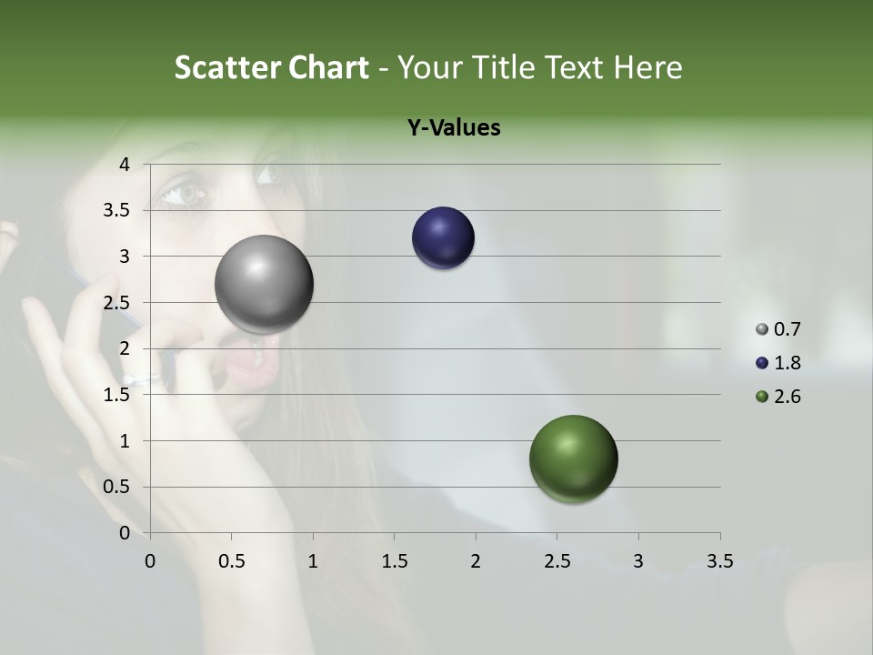 A Woman Talking On A Cell Phone In A Car PowerPoint Template