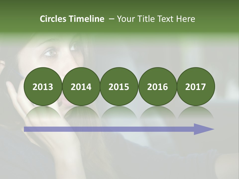 A Woman Talking On A Cell Phone In A Car PowerPoint Template