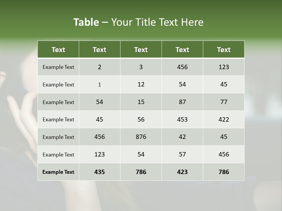 A Woman Talking On A Cell Phone In A Car PowerPoint Template