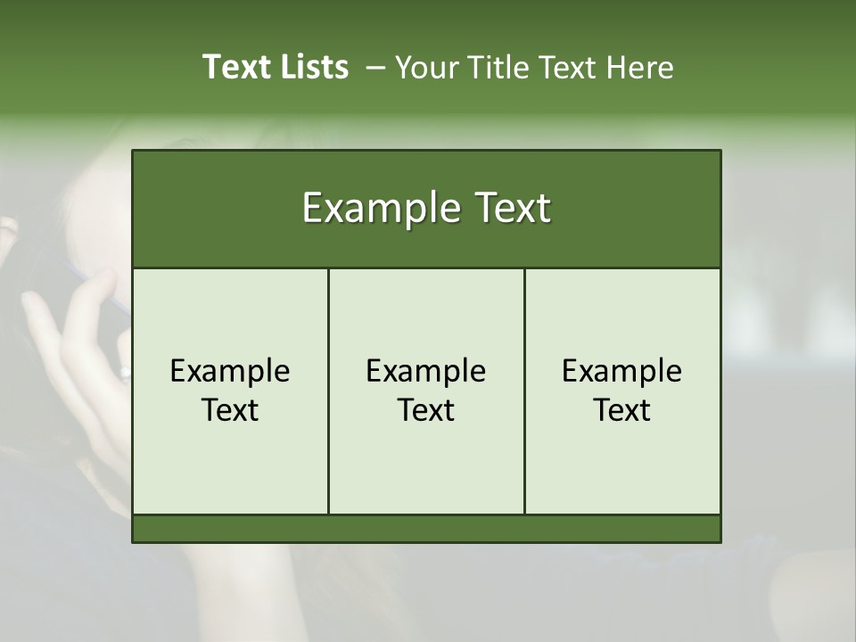 A Woman Talking On A Cell Phone In A Car PowerPoint Template
