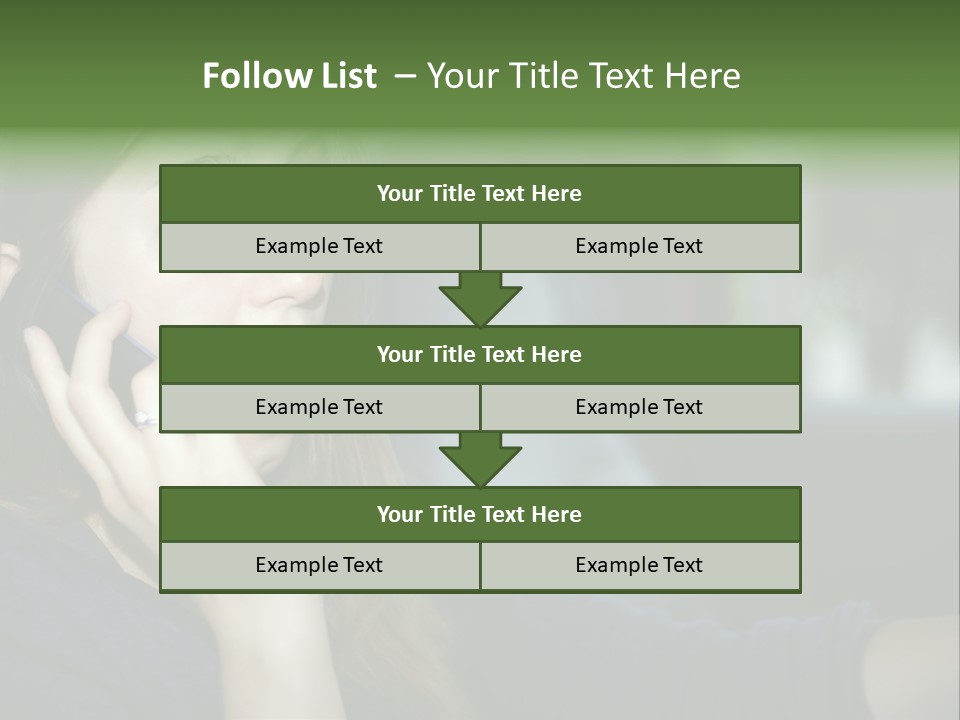 A Woman Talking On A Cell Phone In A Car PowerPoint Template