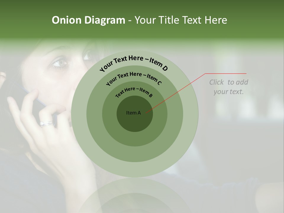 A Woman Talking On A Cell Phone In A Car PowerPoint Template