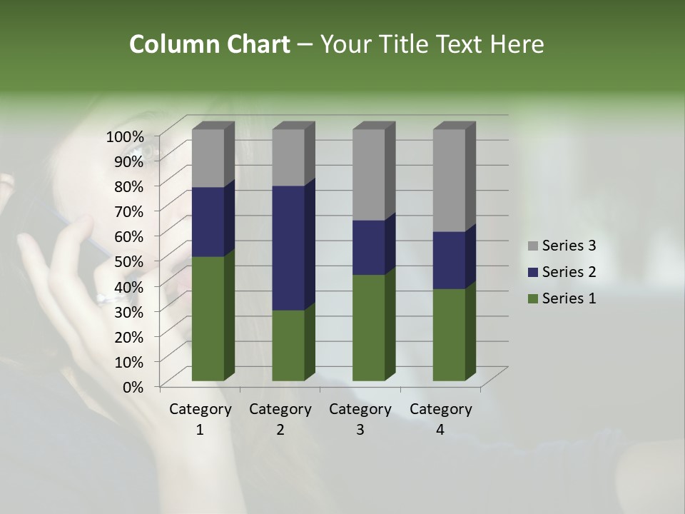 A Woman Talking On A Cell Phone In A Car PowerPoint Template