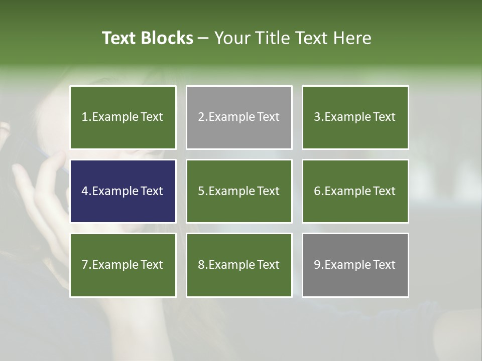 A Woman Talking On A Cell Phone In A Car PowerPoint Template