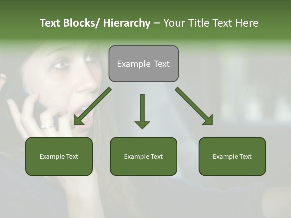 A Woman Talking On A Cell Phone In A Car PowerPoint Template