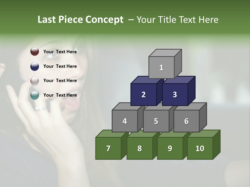 A Woman Talking On A Cell Phone In A Car PowerPoint Template