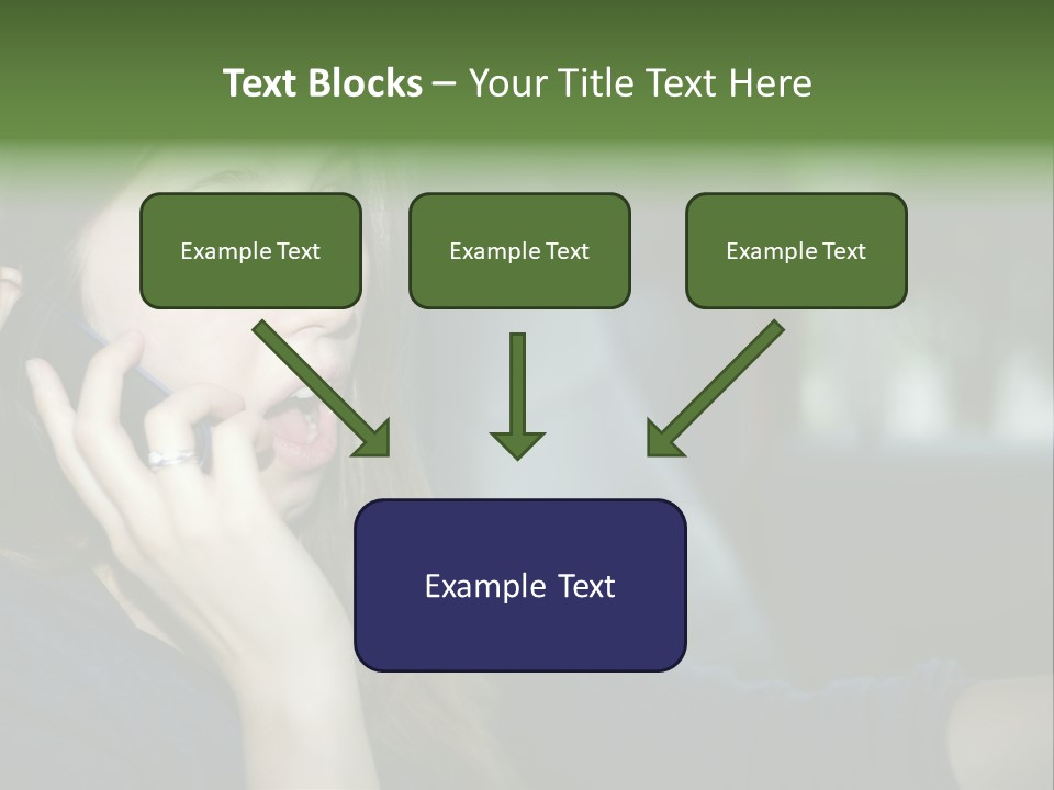 A Woman Talking On A Cell Phone In A Car PowerPoint Template