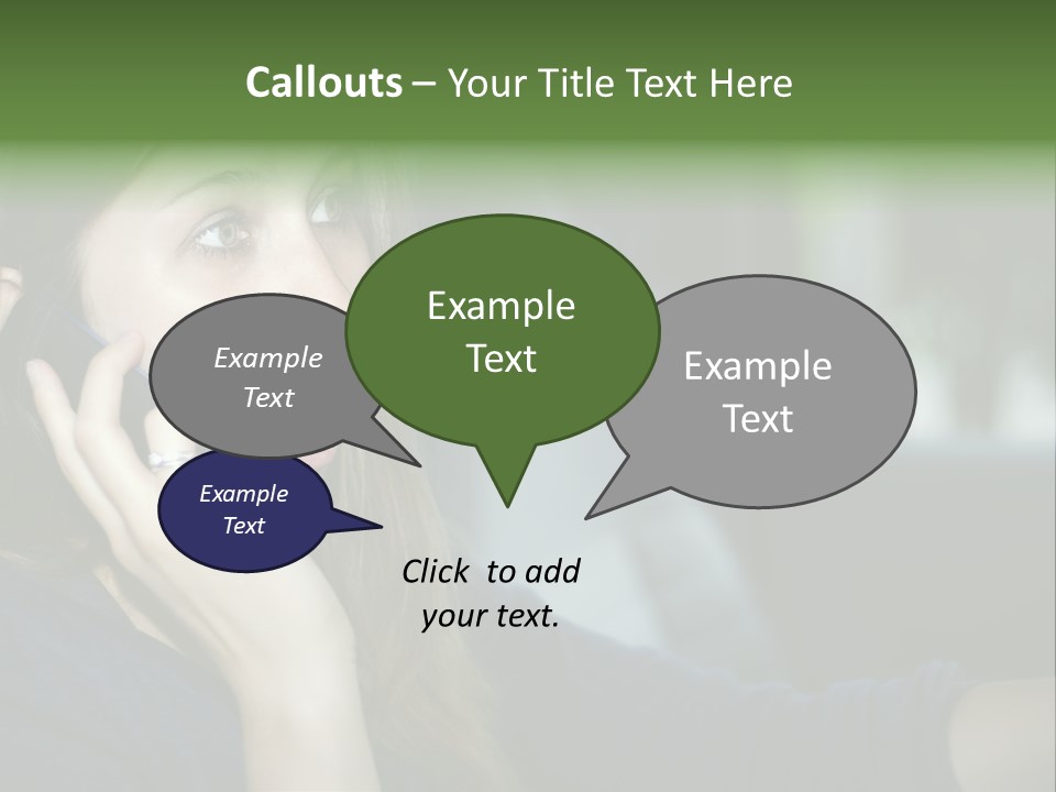 A Woman Talking On A Cell Phone In A Car PowerPoint Template