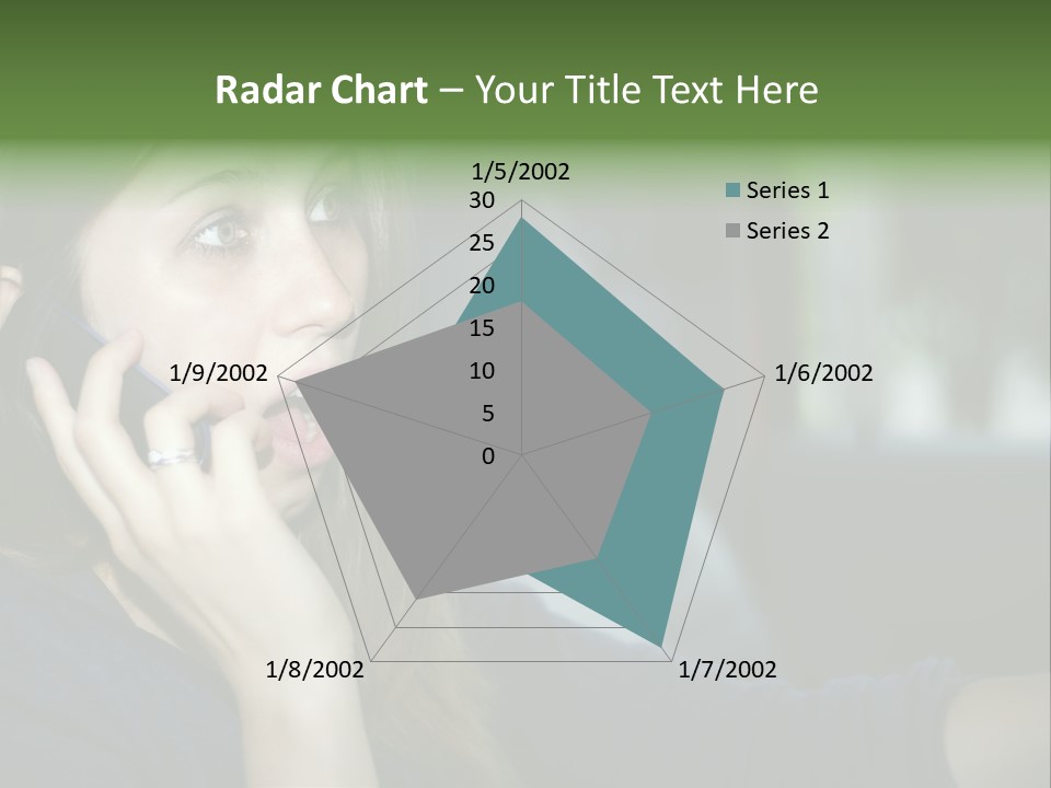 A Woman Talking On A Cell Phone In A Car PowerPoint Template