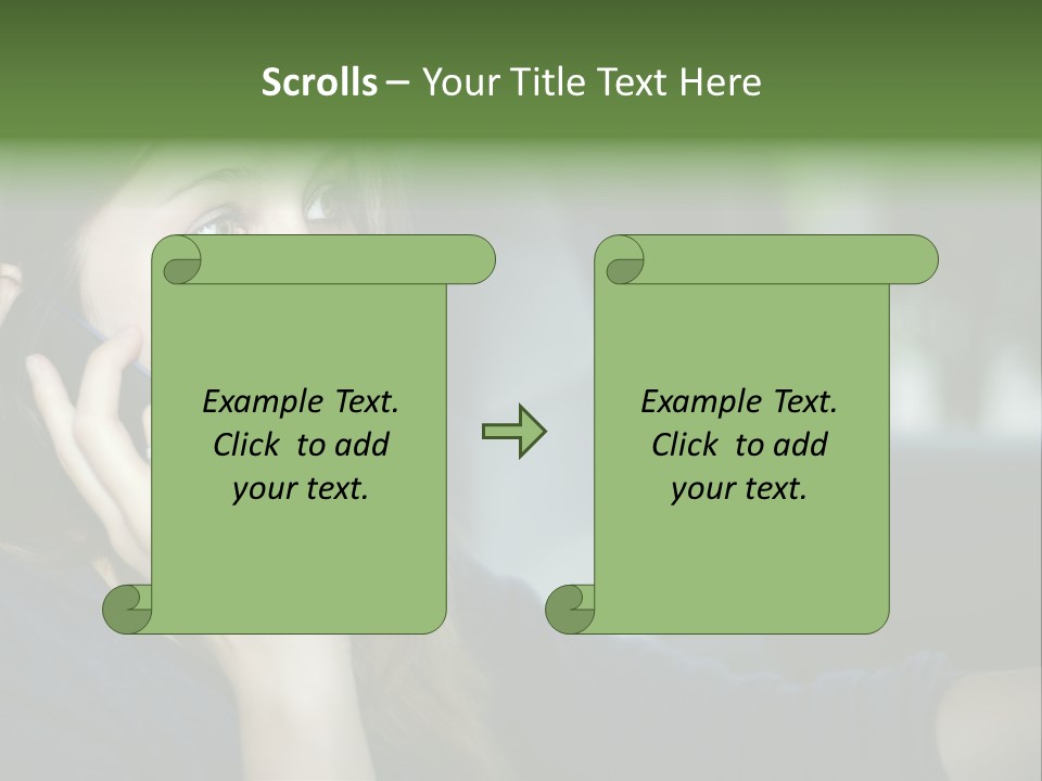 A Woman Talking On A Cell Phone In A Car PowerPoint Template