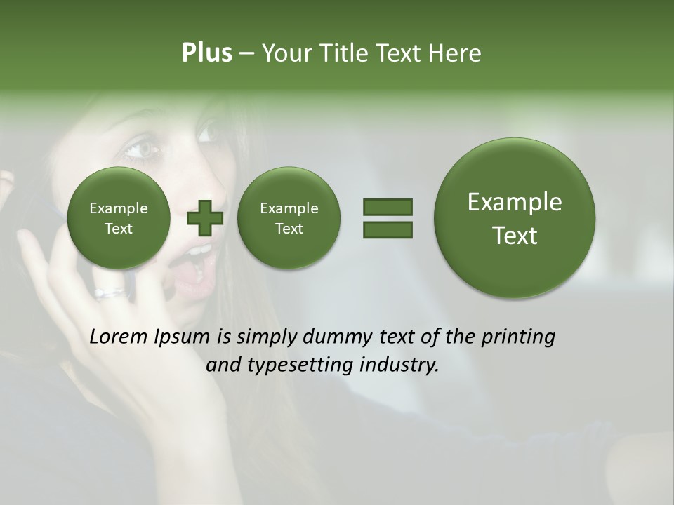 A Woman Talking On A Cell Phone In A Car PowerPoint Template