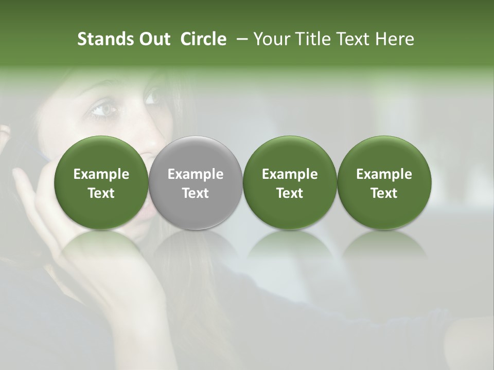 A Woman Talking On A Cell Phone In A Car PowerPoint Template