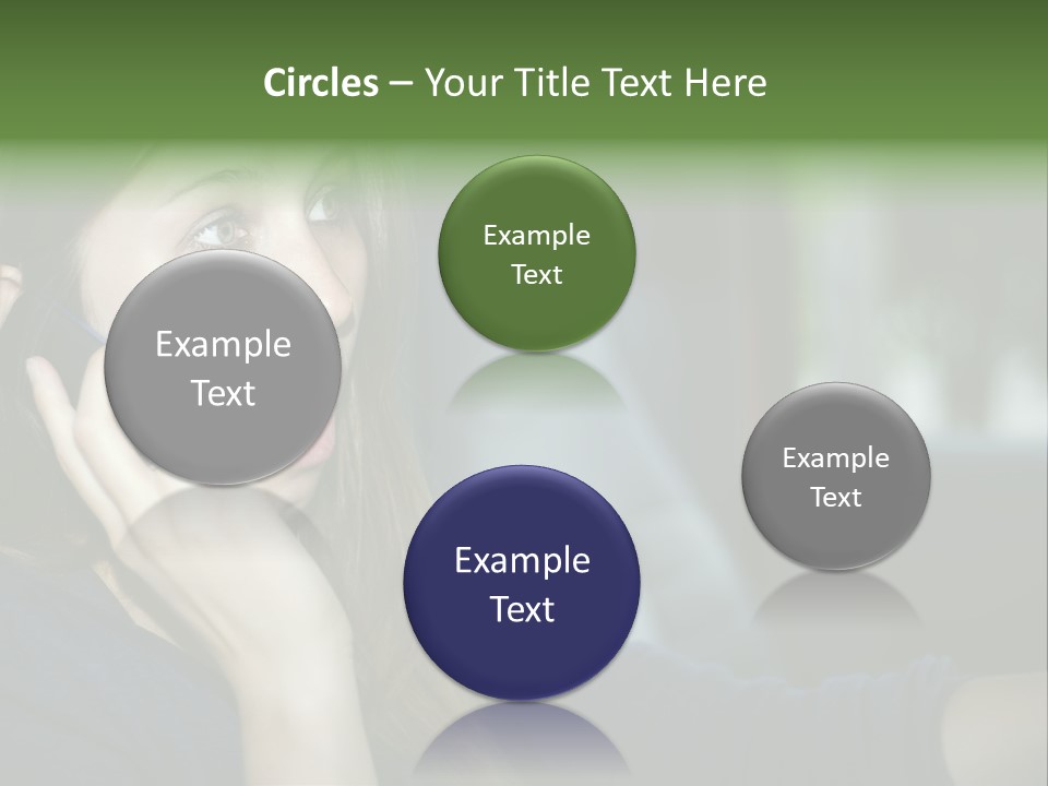 A Woman Talking On A Cell Phone In A Car PowerPoint Template