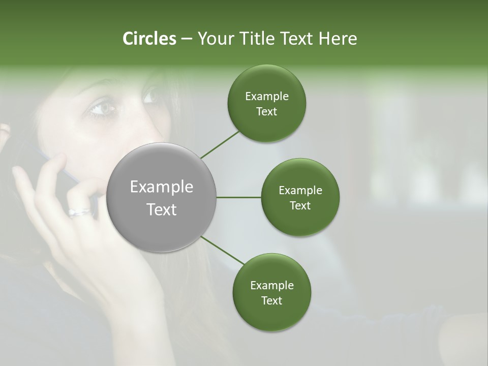 A Woman Talking On A Cell Phone In A Car PowerPoint Template