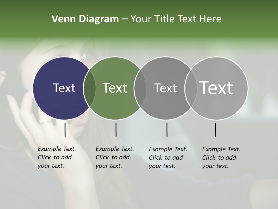 A Woman Talking On A Cell Phone In A Car PowerPoint Template