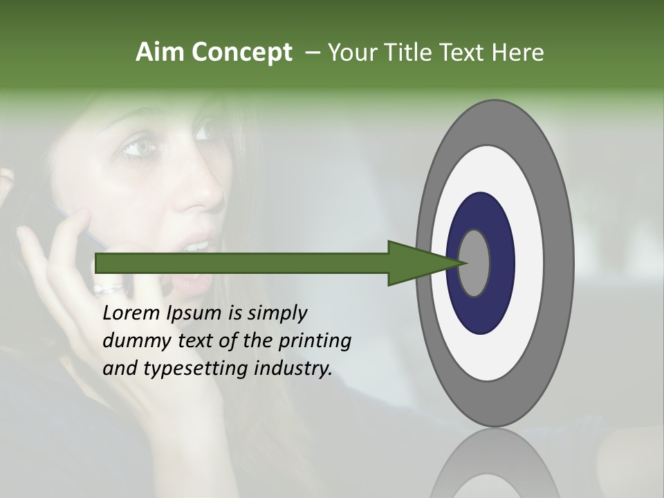 A Woman Talking On A Cell Phone In A Car PowerPoint Template