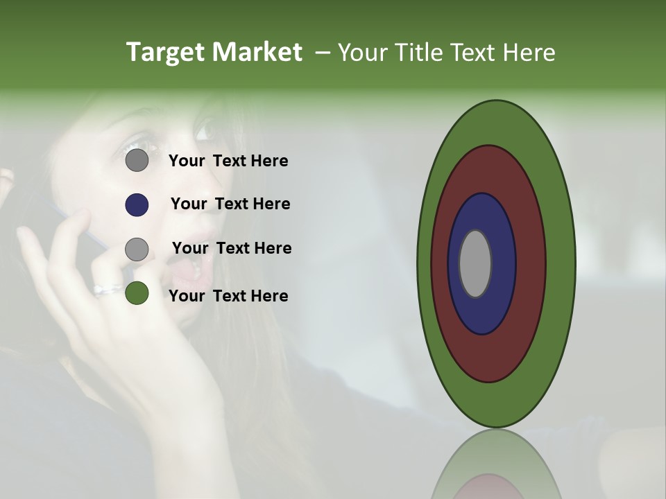 A Woman Talking On A Cell Phone In A Car PowerPoint Template