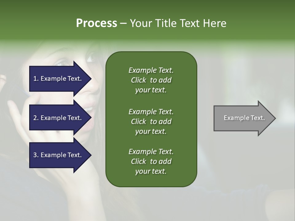 A Woman Talking On A Cell Phone In A Car PowerPoint Template