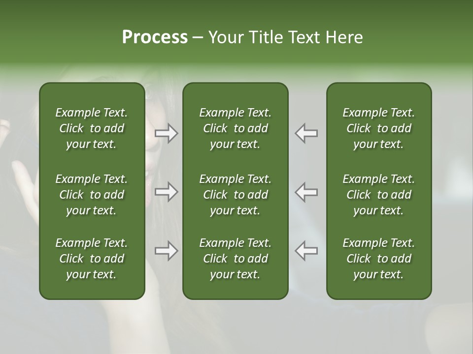 A Woman Talking On A Cell Phone In A Car PowerPoint Template