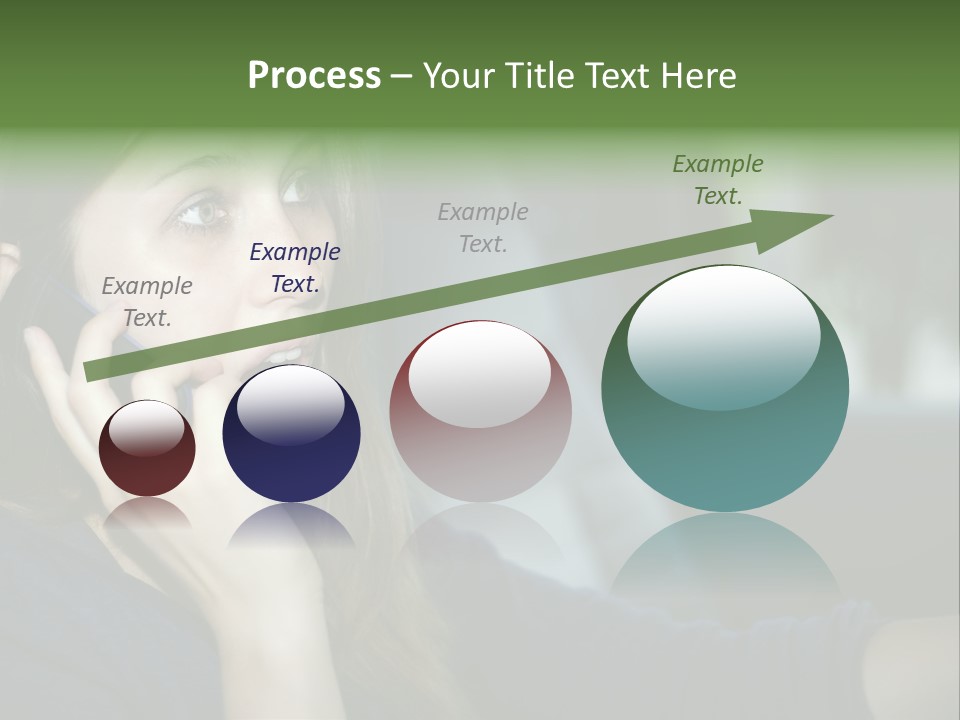 A Woman Talking On A Cell Phone In A Car PowerPoint Template