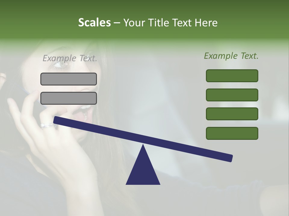 A Woman Talking On A Cell Phone In A Car PowerPoint Template