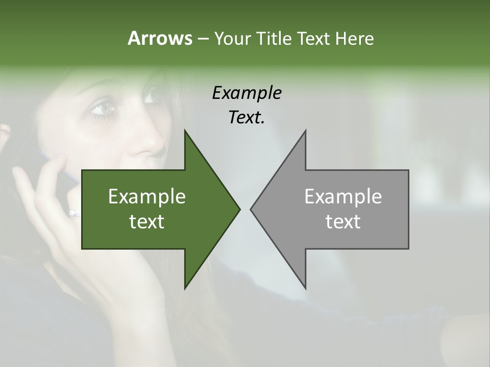 A Woman Talking On A Cell Phone In A Car PowerPoint Template