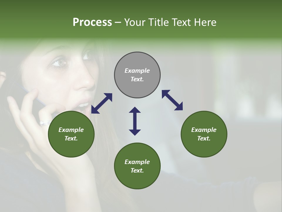 A Woman Talking On A Cell Phone In A Car PowerPoint Template