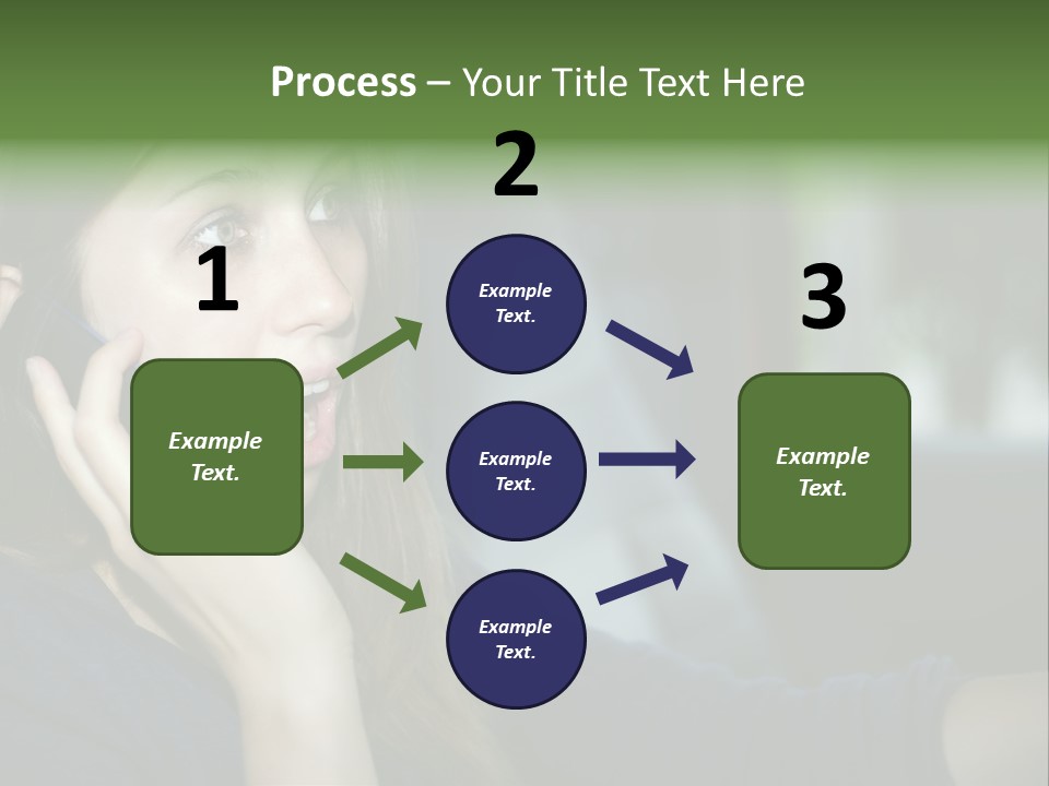 A Woman Talking On A Cell Phone In A Car PowerPoint Template